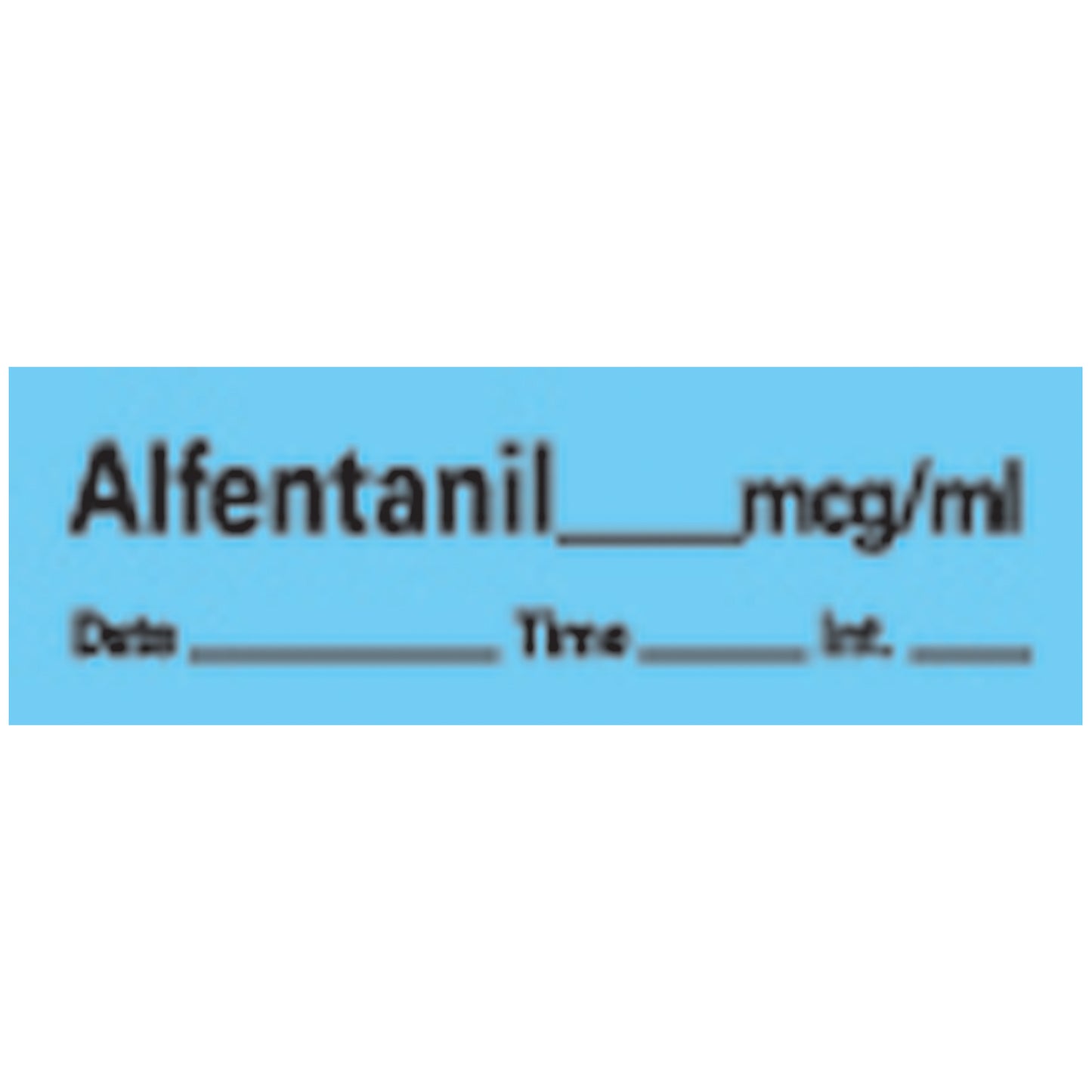 Alfentanil Syringe Labels, Blue, 500"/rl