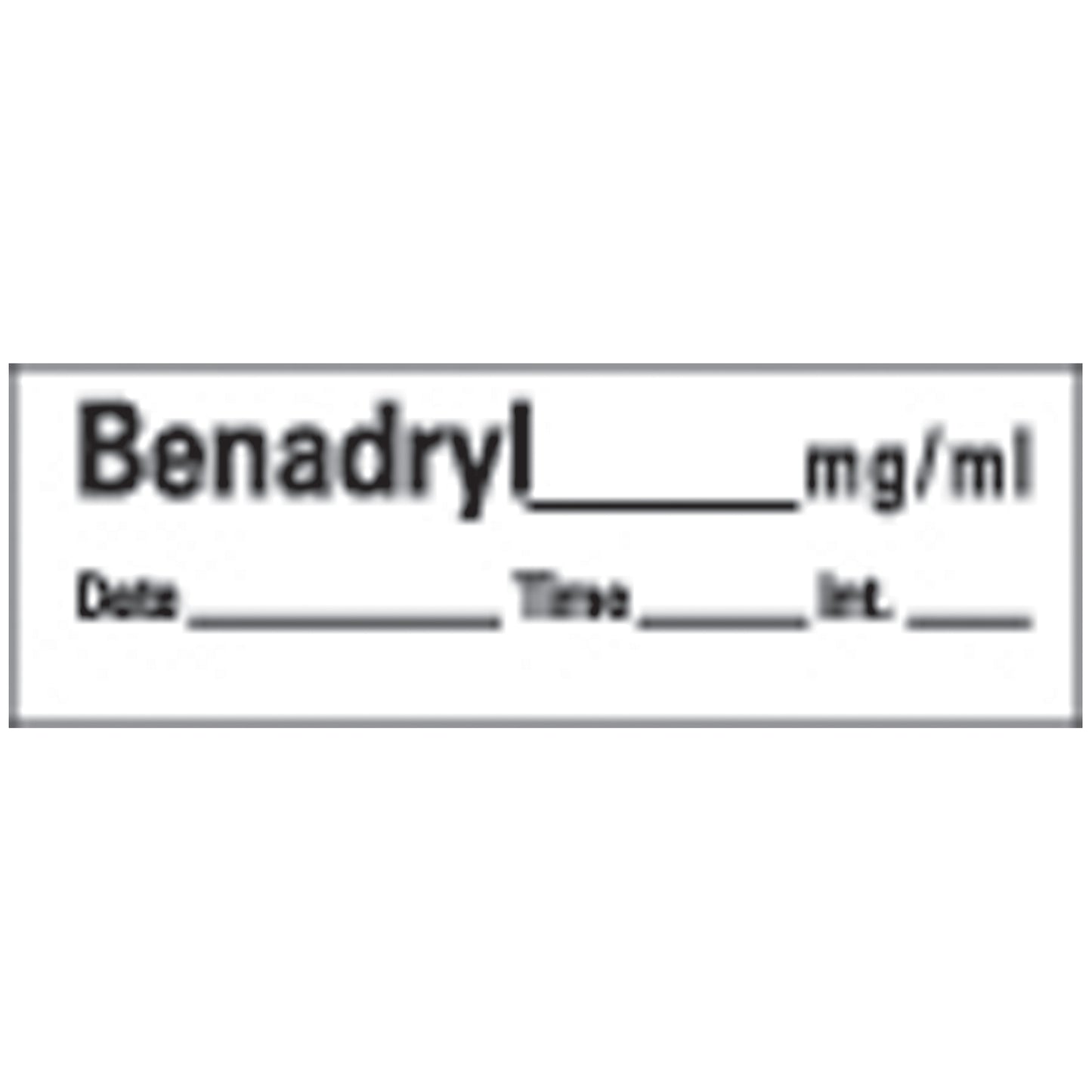 Benadryl Syringe Labels, Salmon, 500"/rl