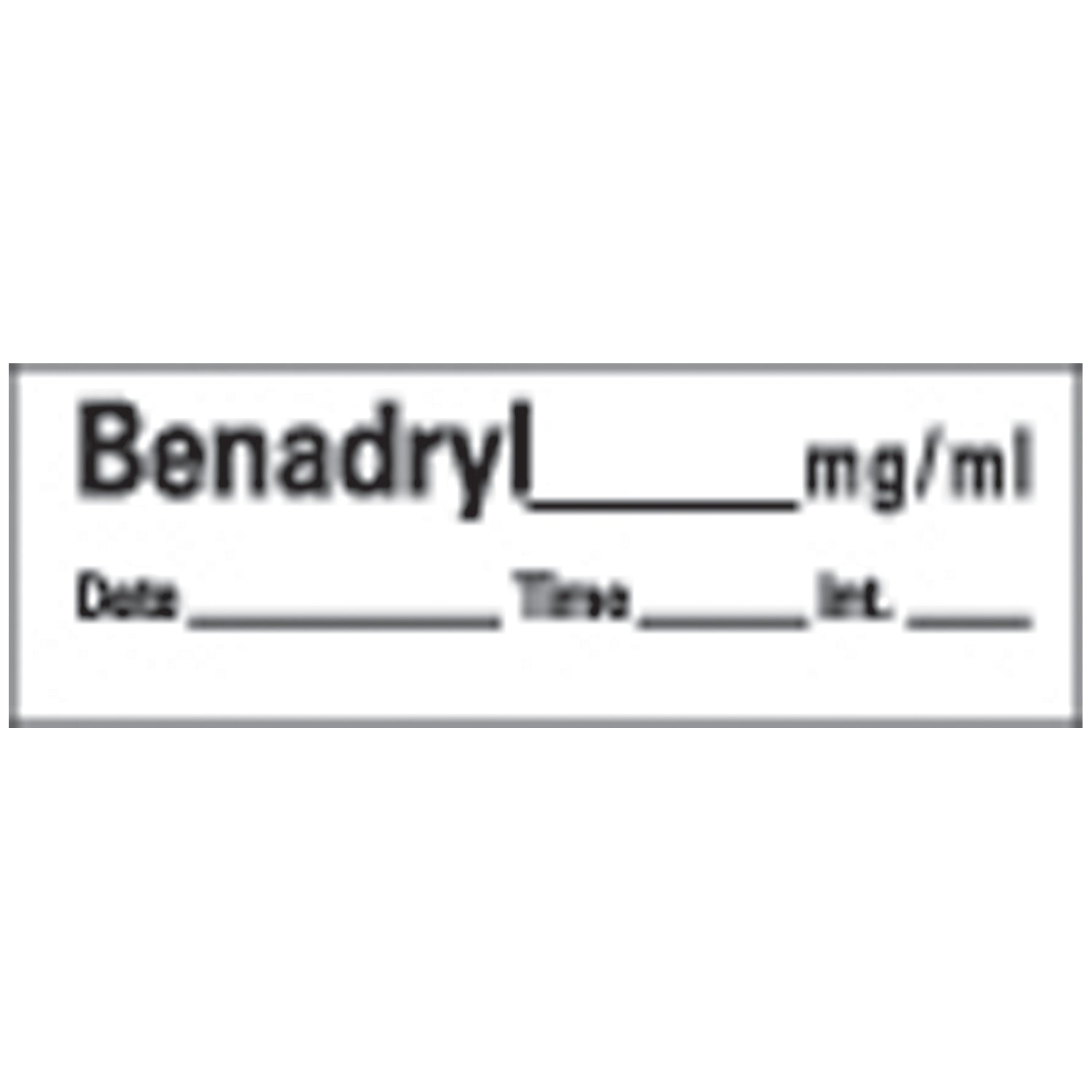 Benadryl Syringe Labels, Salmon, 500"/rl