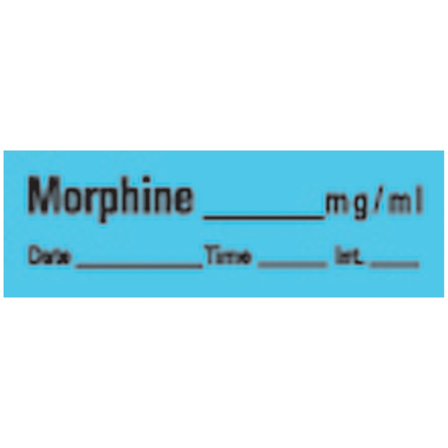 Morphine Syringe Labels, Blue, 500"/rl
