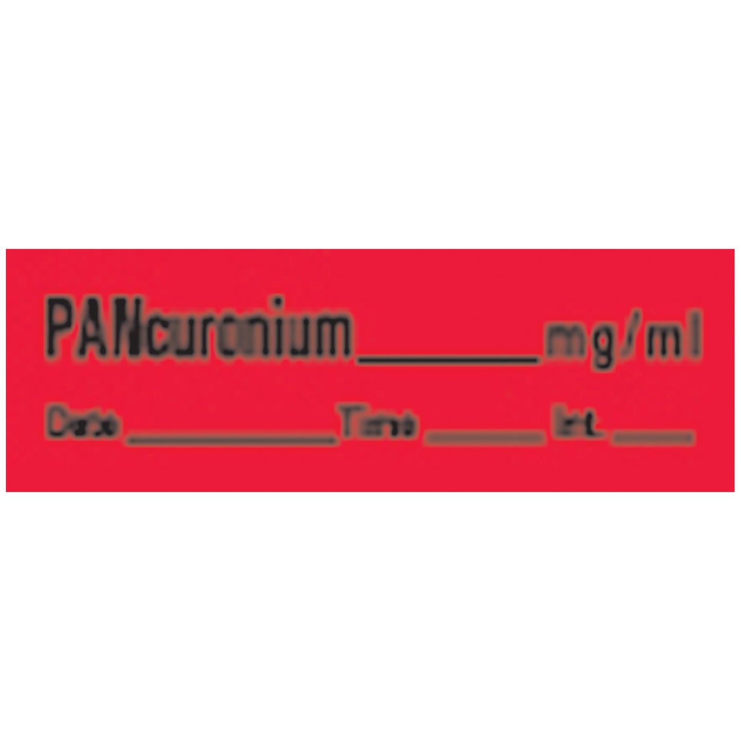 Pancuronium Syringe Labels, Fluorescent Red, 500"/rl