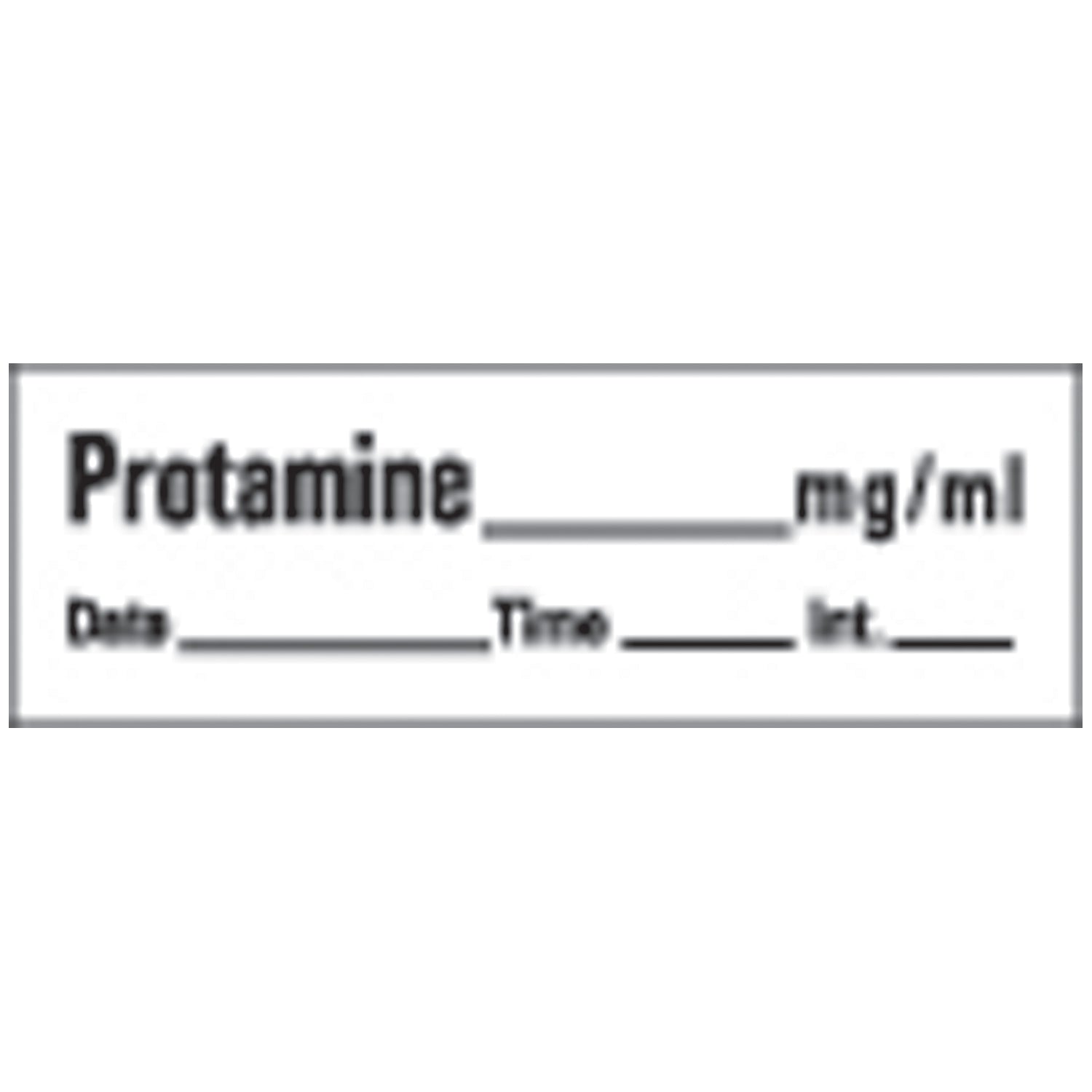 Protamine Syringe Labels, White, 500"/rl