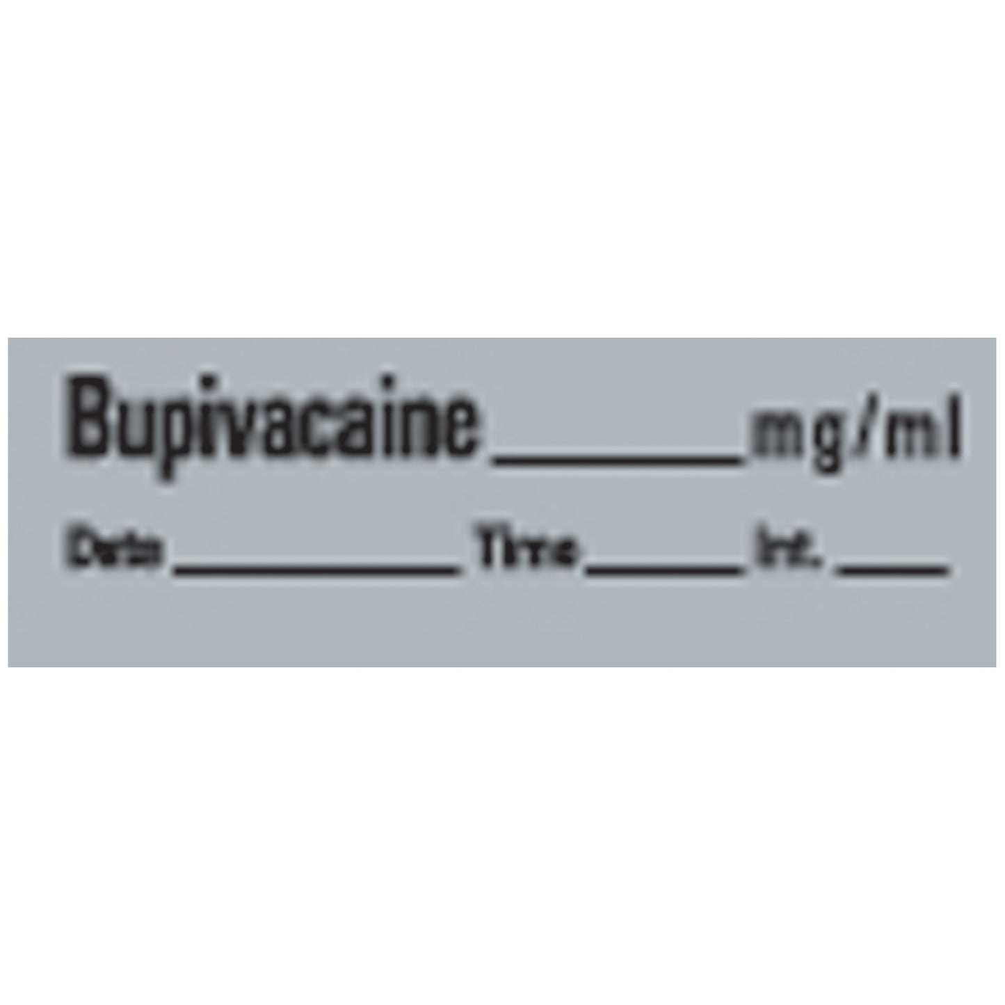 Bupivacaine Syringe Labels, Gray, 500"/rl