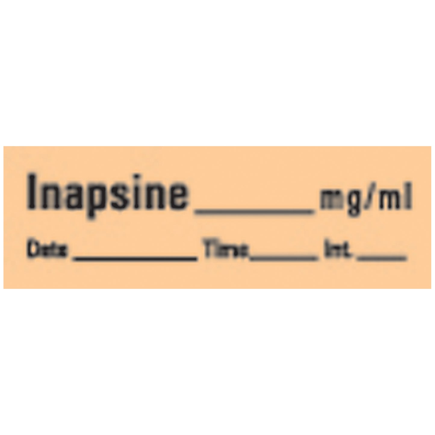 Inapsine Syringe Labels, Salmon, 500"/rl