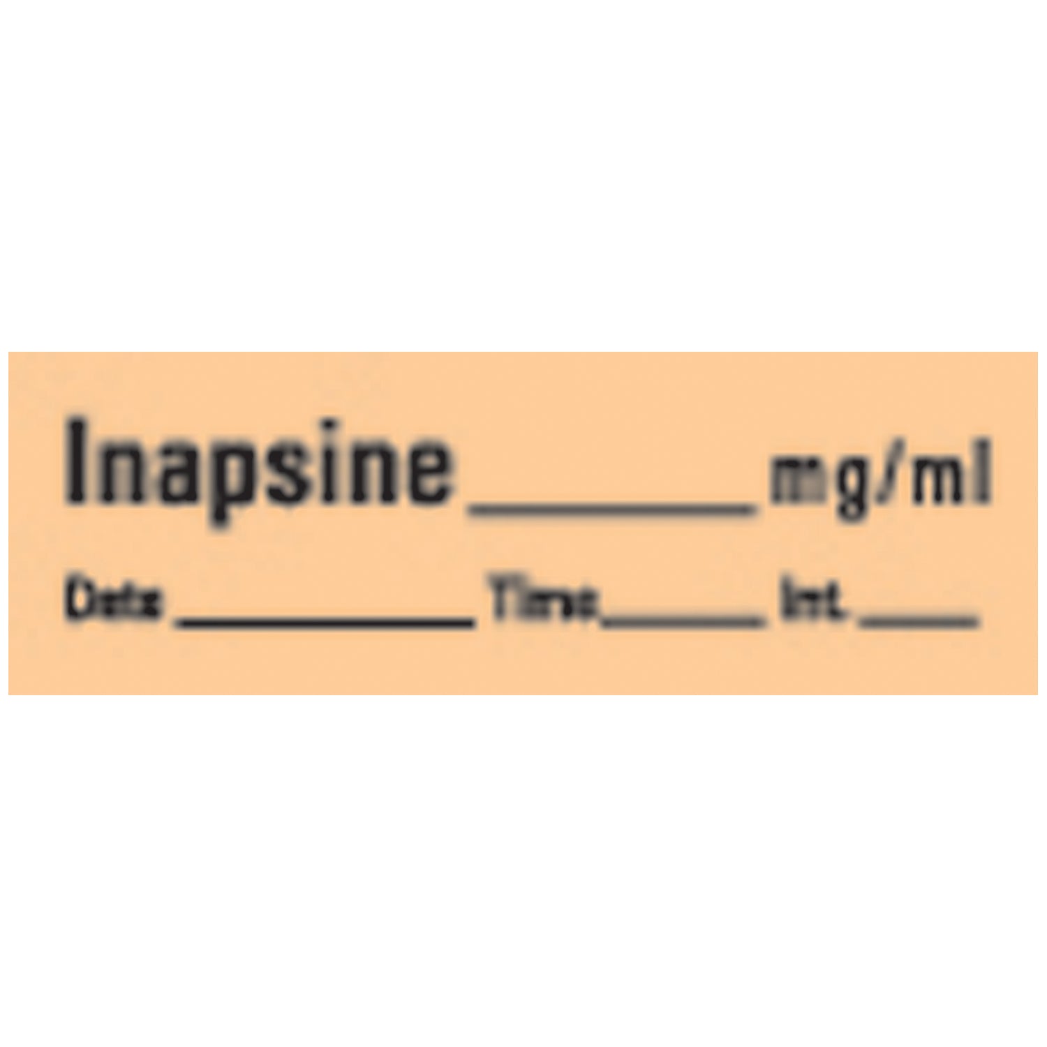 Inapsine Syringe Labels, Salmon, 500"/rl