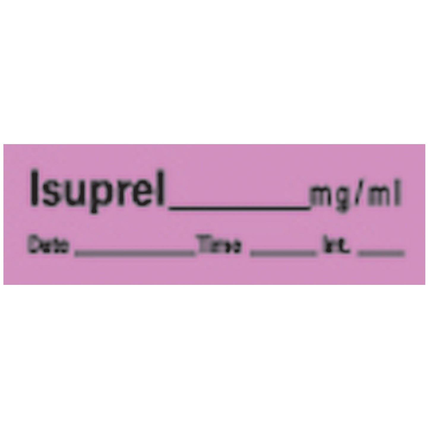 Isuprel Syringe Labels, Violet, 500"/rl