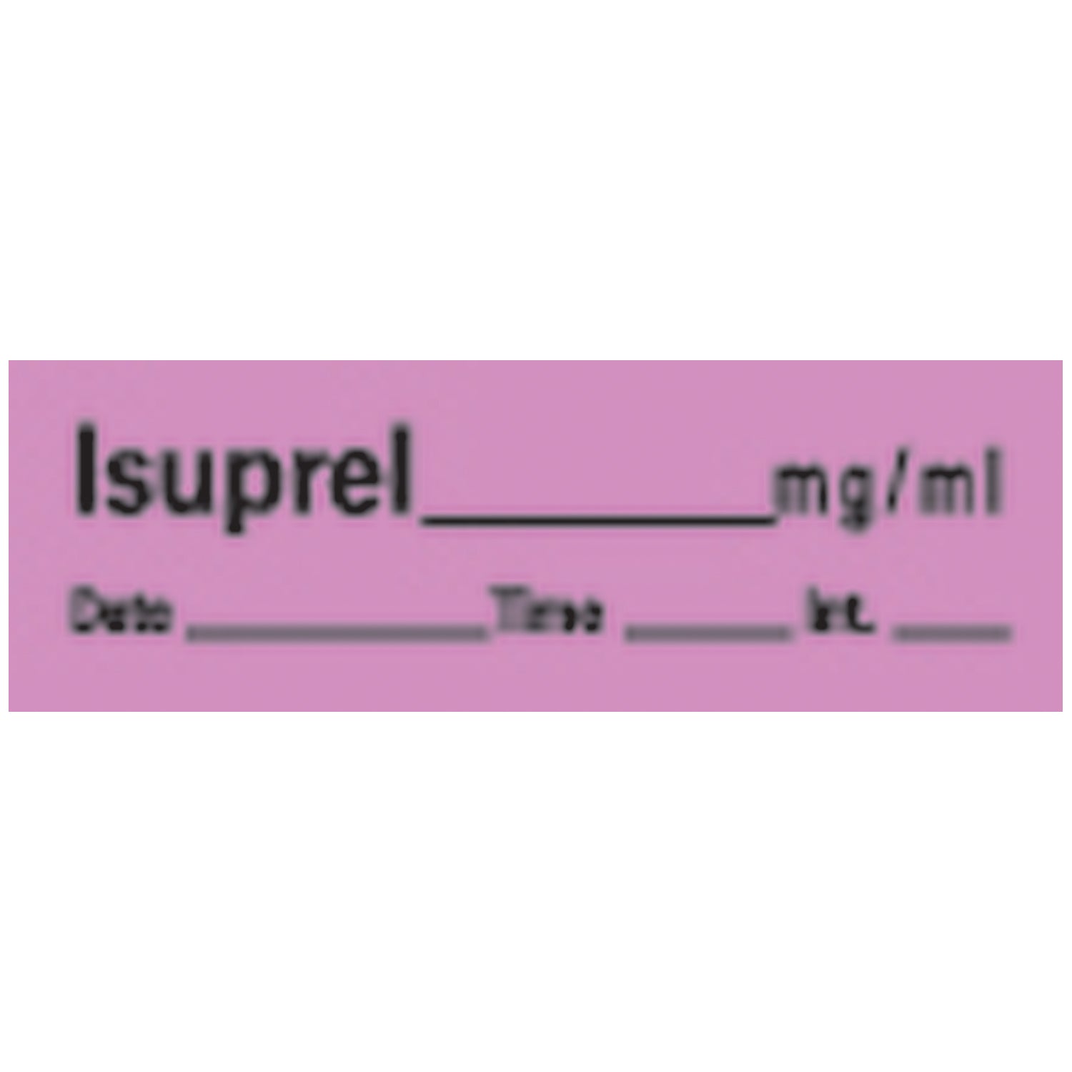 Isuprel Syringe Labels, Violet, 500"/rl