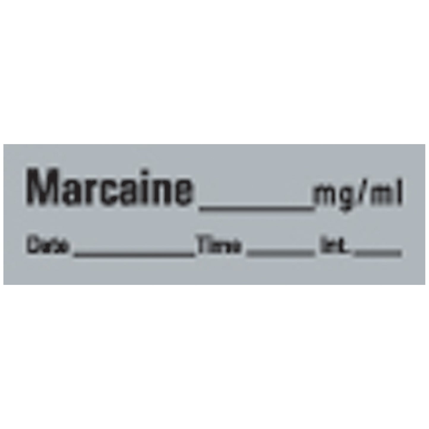 Marcaine Syringe Labels, Gray, 500"/rl