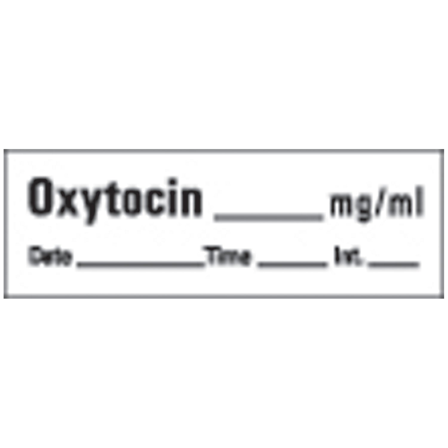 Oxytocin Syringe Labels, White, 500"/rl