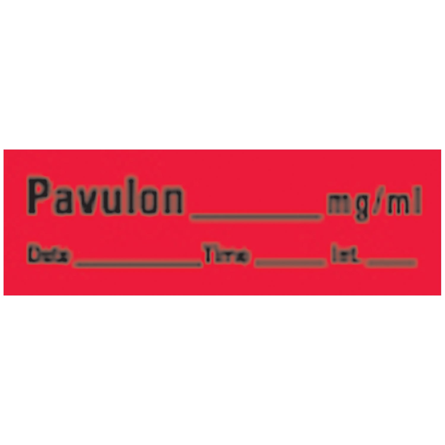 Pavulon Syringe Labels, Fluorescent Red, 500"/rl