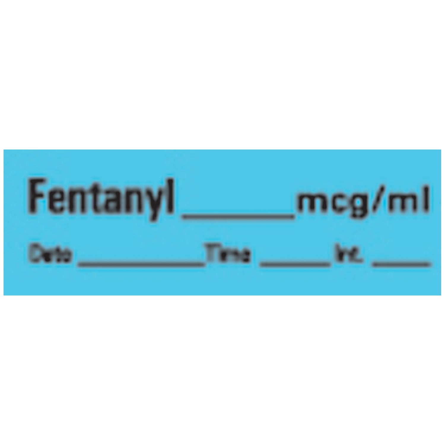 Fentanyl Syringe Labels, Blue, 500"/rl