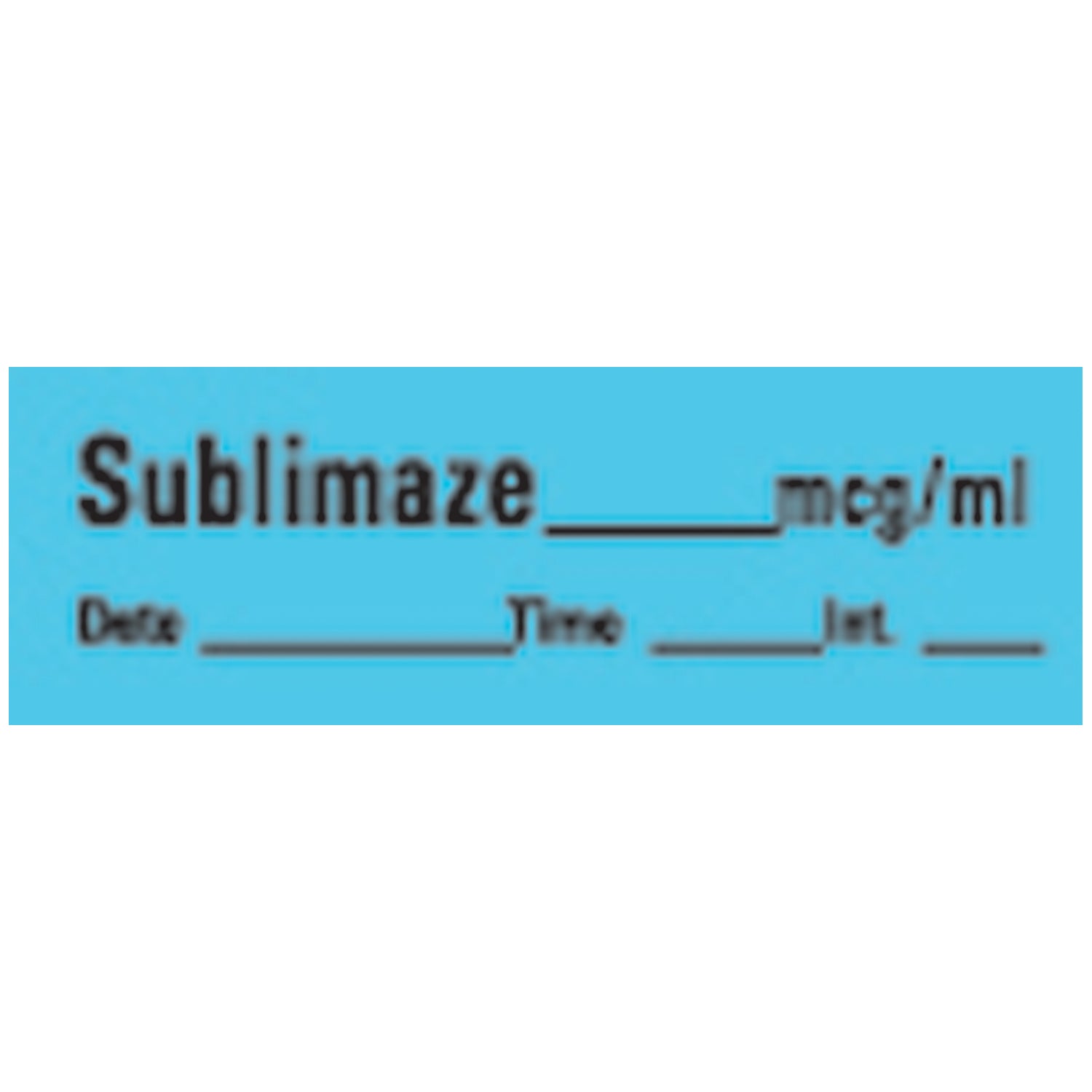 Sublimaze Syringe Labels, Blue, 500"/rl