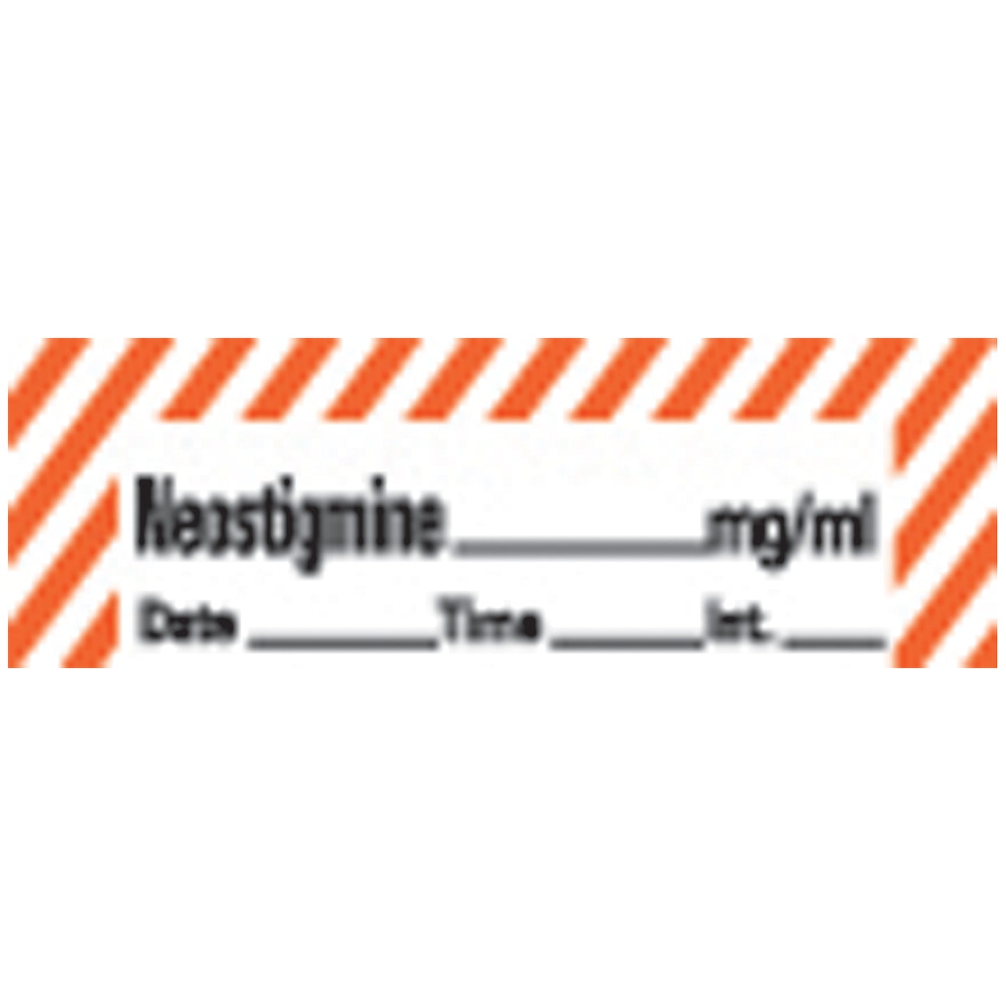 Neostigmine Syringe Labels, White/ Red Stripes, 500"/rl