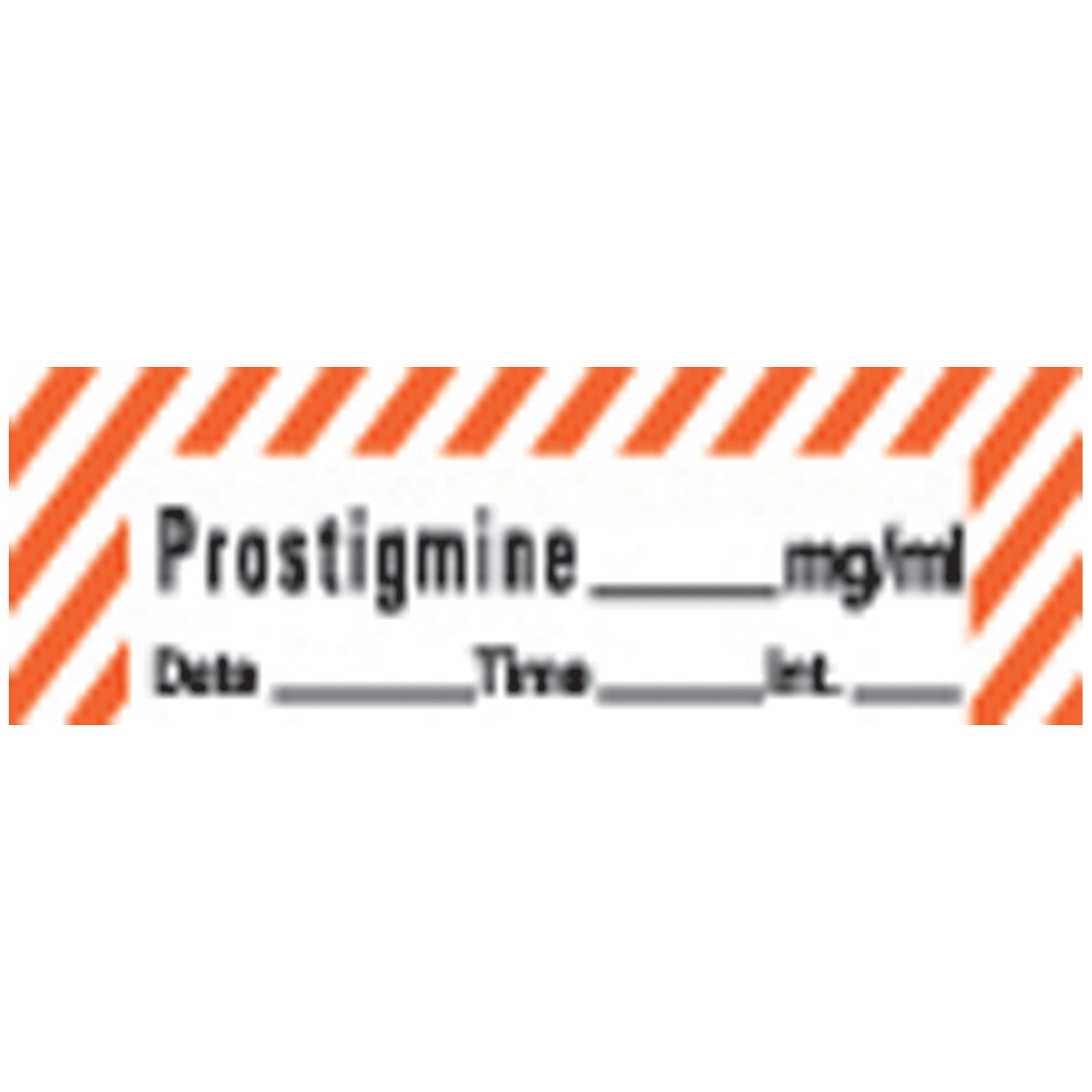 Prostigmine Syringe Labels, White/ Red Stripes, 500"/rl