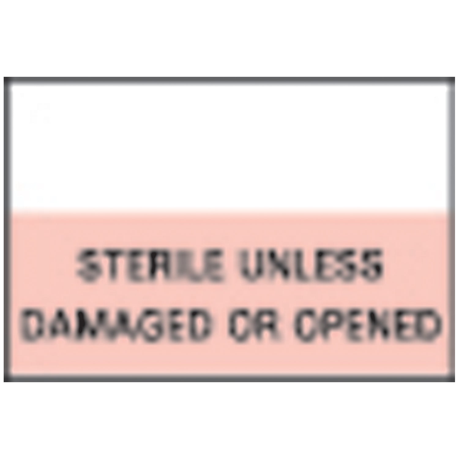Single Ply Labels, 5/8" x 15/16", Autoclavable Adhesive, White/ Pink, "Sterile unless damaged or opened" Imprint, 1000/rl, 24 rl/bx