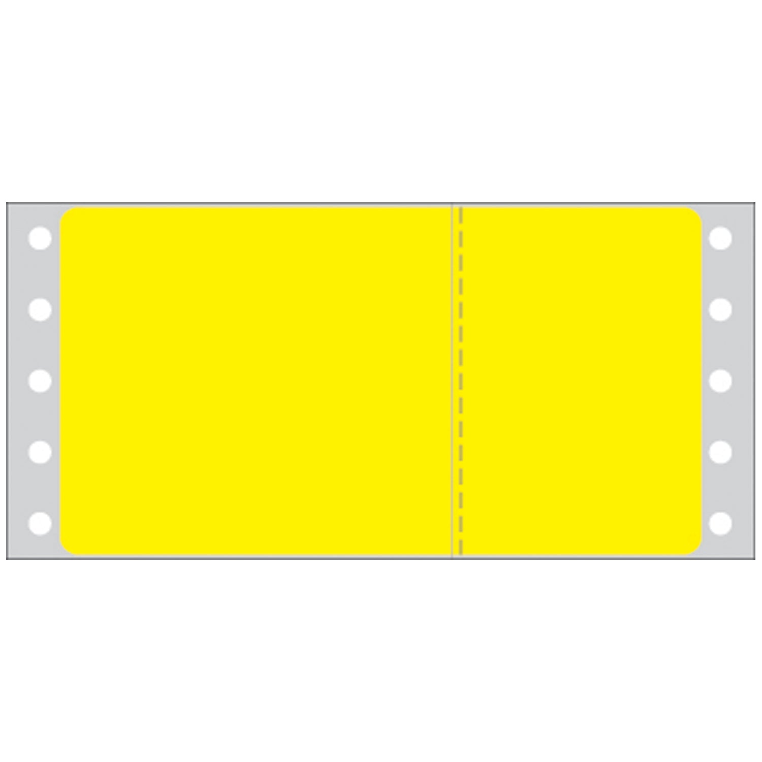 Labeling For General IV Administration For Dot Matrix Printers, 2 7/16" x 4_", Blank, Yellow, 2,500/bx