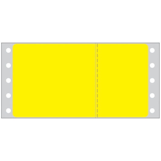 Labeling For General IV Administration For Dot Matrix Printers, 2 7/16" x 4_", Blank, Yellow, 2,500/bx