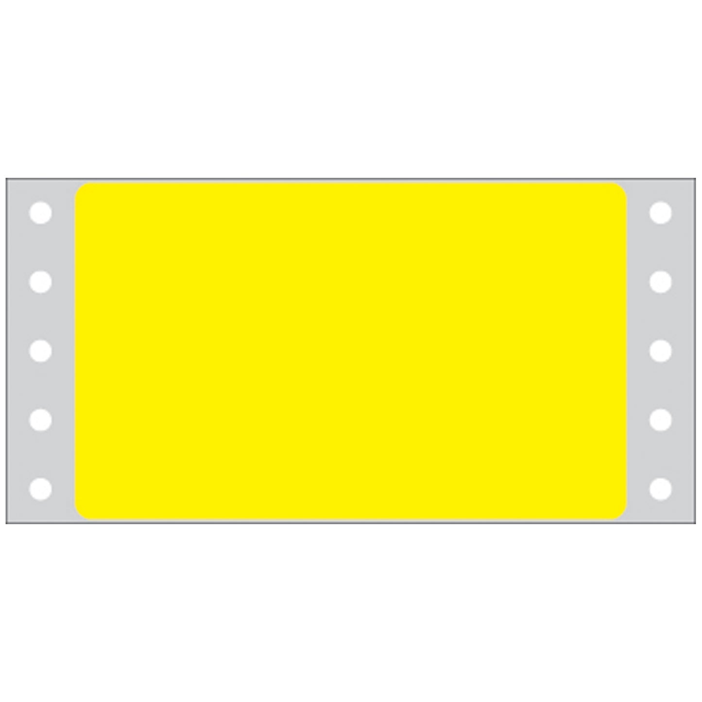 Labeling For General IV Administration For Dot Matrix Printers, 2 7/16" x 4", Blank, Yellow, 2,500/bx