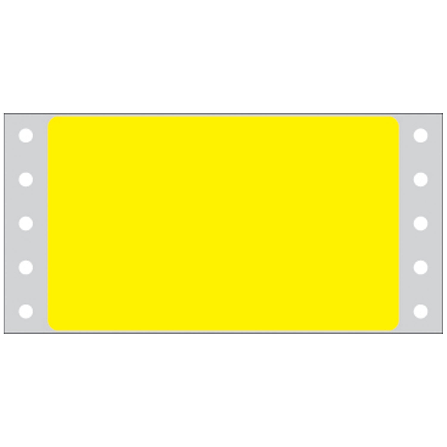 Labeling For General IV Administration For Dot Matrix Printers, 2 7/16" x 4", Blank, Yellow, 2,500/bx