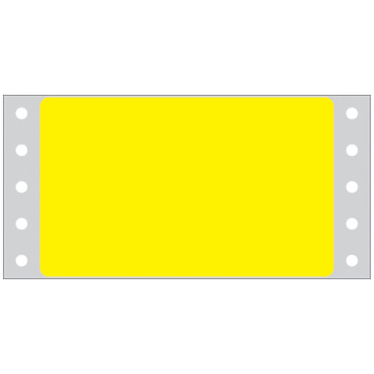Labeling For General IV Administration For Dot Matrix Printers, 2 7/16" x 4", Blank, Yellow, 2,500/bx