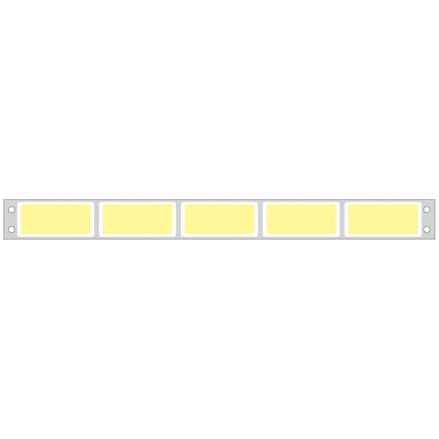 Multi-Purpose Patient Charge Labeling, Piggyback, _" x 1_", Yellow, 5 Across (11" carrier width), 25,000/bx