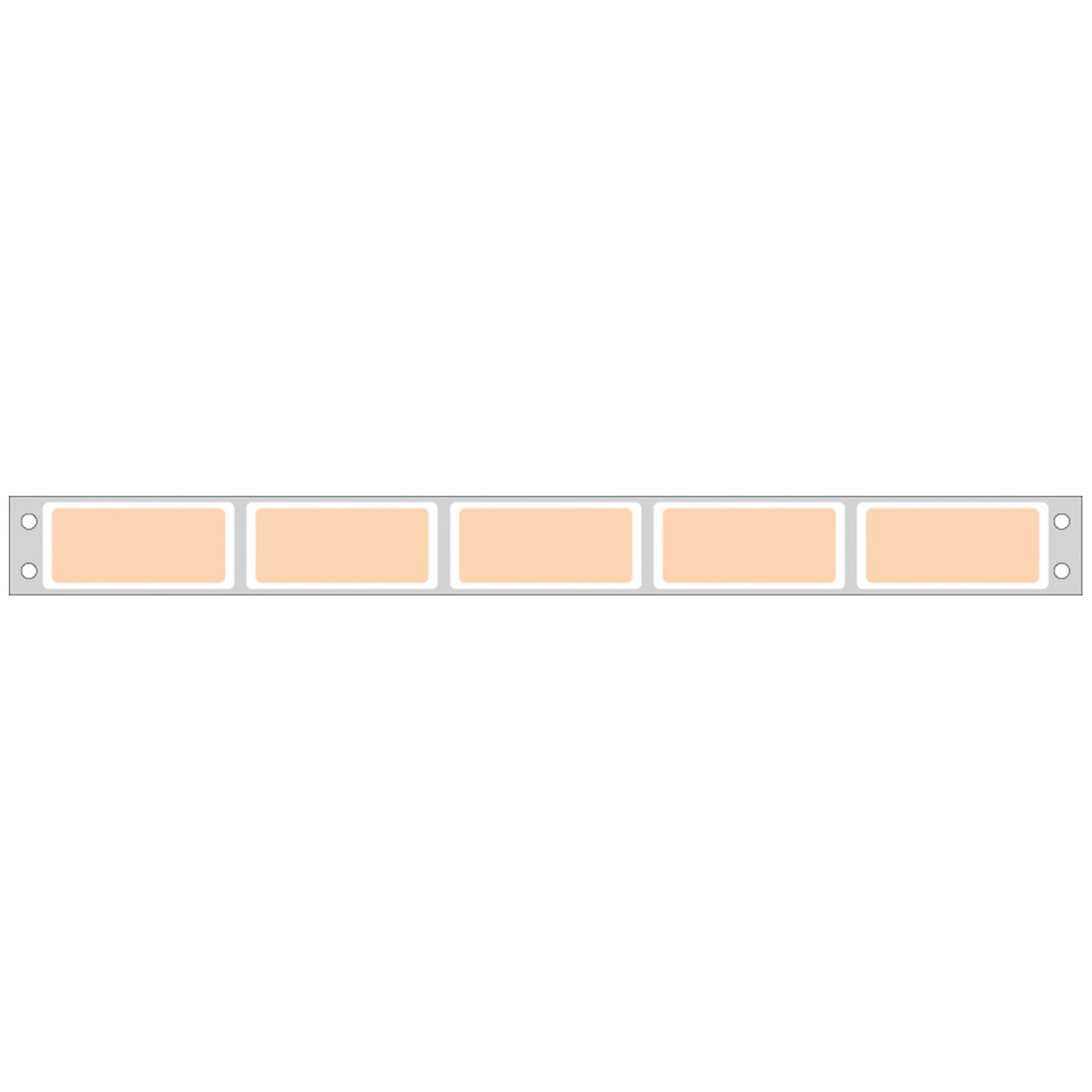 Multi-Purpose Patient Charge Labeling, Piggyback, _" x 1_", Orange, 5 Across (11" carrier width), 25,000/bx