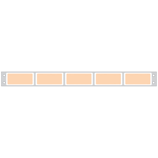 Multi-Purpose Patient Charge Labeling, Piggyback, _" x 1_", Orange, 5 Across (11" carrier width), 25,000/bx