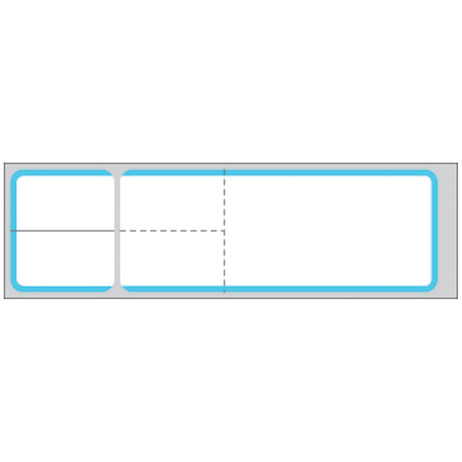 Labeling For Sunquest Lab Information Systems (the FLEXiLAB system), 1 3/16" x 4 1/8", Blue Border, Infrared Thermal Glove Adhesive Labels For Direct Thermal Printers (4_" carrier width), 4,300/rl, 2 rl/bx