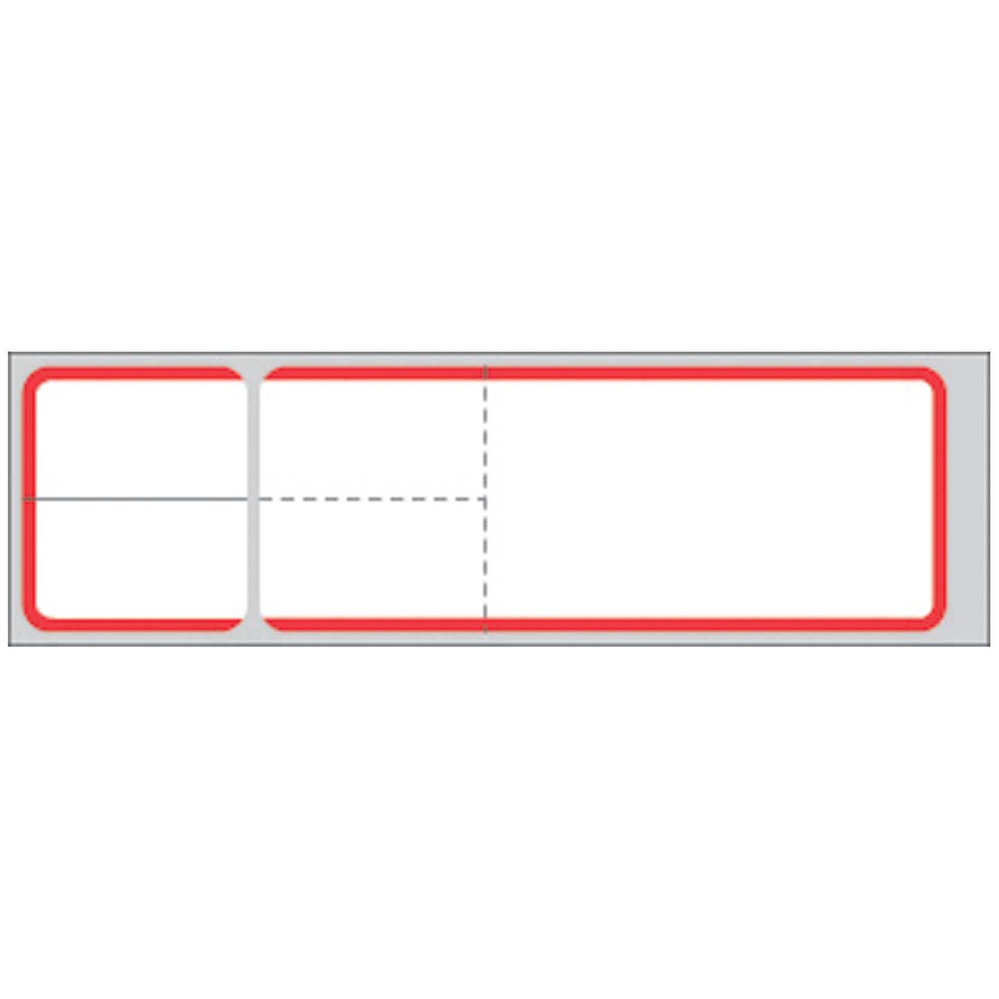 Labeling For Sunquest Lab Information Systems (the FLEXiLAB system), 1 3/16" x 4 1/8", Red Border, Infrared Thermal Glove Adhesive Labels For Direct Thermal Printers (4_" carrier width), 4,300/rl, 2 rl/bx