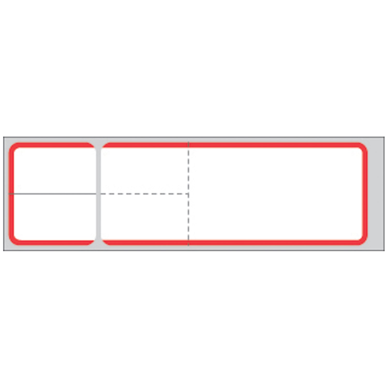 Labeling For Sunquest Lab Information Systems (the FLEXiLAB system), 1 3/16" x 4 1/8", Red Border, Infrared Thermal Glove Adhesive Labels For Direct Thermal Printers (4_" carrier width), 4,300/rl, 2 rl/bx