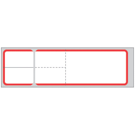 Labeling For Sunquest Lab Information Systems (the FLEXiLAB system), 1 3/16" x 4 1/8", Red Border, Infrared Thermal Glove Adhesive Labels For Direct Thermal Printers (4_" carrier width), 4,300/rl, 2 rl/bx