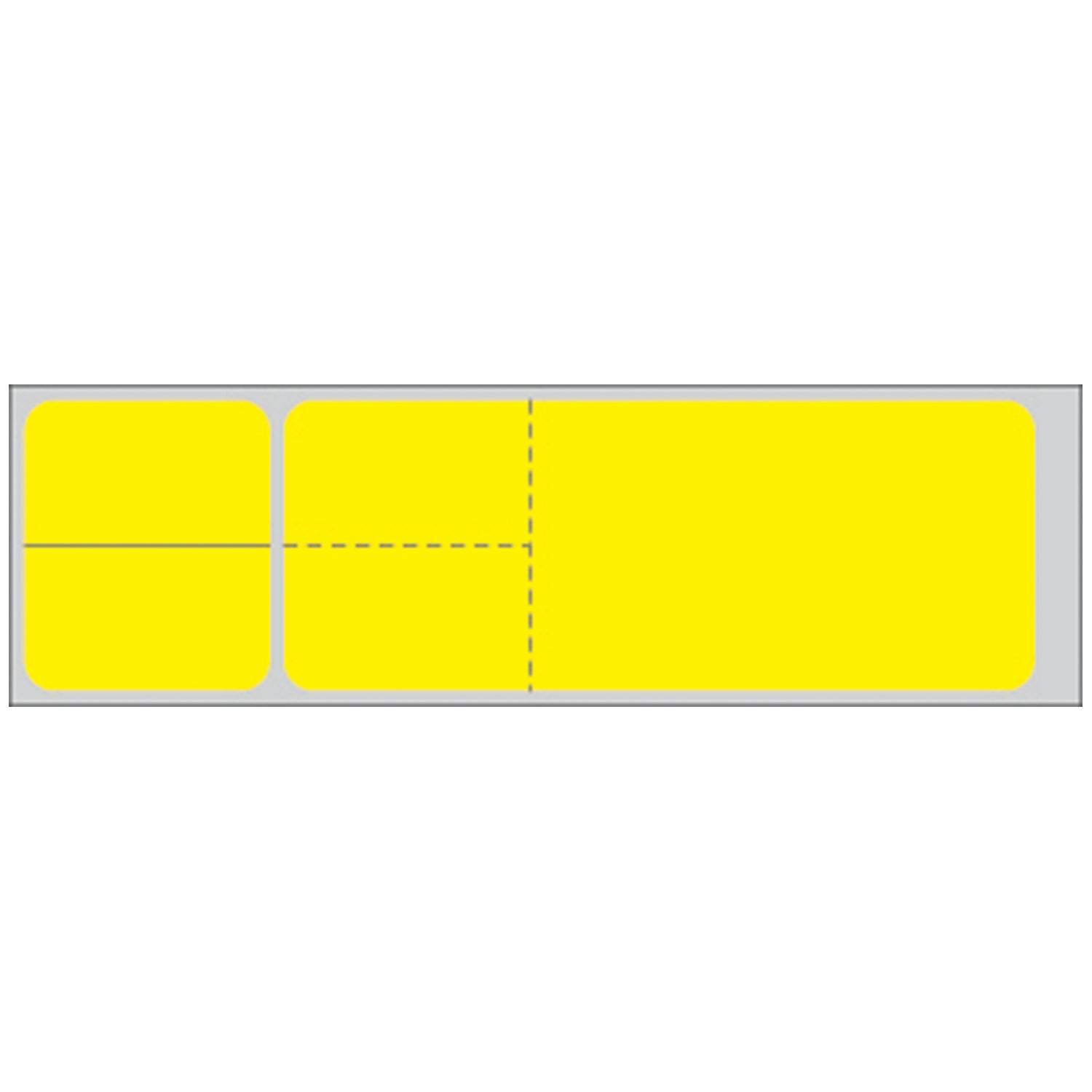 Labeling For Sunquest Lab Information Systems (the FLEXiLAB system), 1 3/16" x 4 1/8", Yellow, Infrared Thermal Glove Adhesive Labels For Direct Thermal Printers (4_" carrier width), 4,300/rl, 2 rl/bx