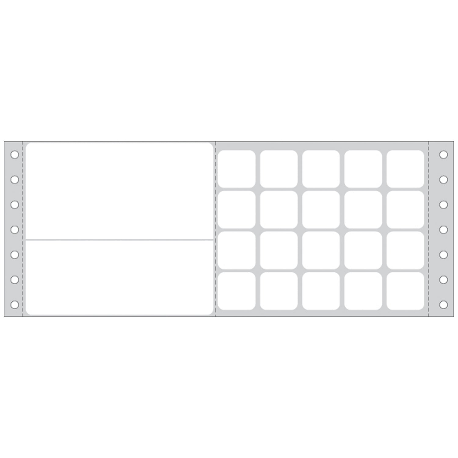 Labeling For Sunquest Lab Information Systems (the FLEXiLAB system), 3_" x 8_" (Work Card, All Label Form), Glove Adhesive Labels For Dot Matrix Printers (9" carrier width), 2,000/bx