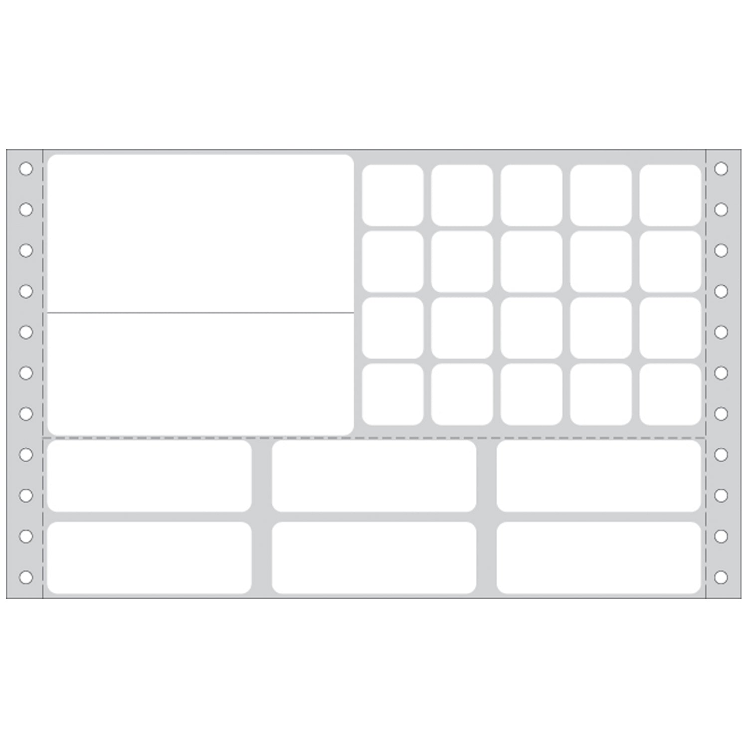Labeling For Sunquest Lab Information Systems (the FLEXiLAB system), 5_" x 8 3/16" (Work Card, All Label Form), Glove Adhesive Labels For Dot Matrix Printers (9" carrier width), 1,000/bx