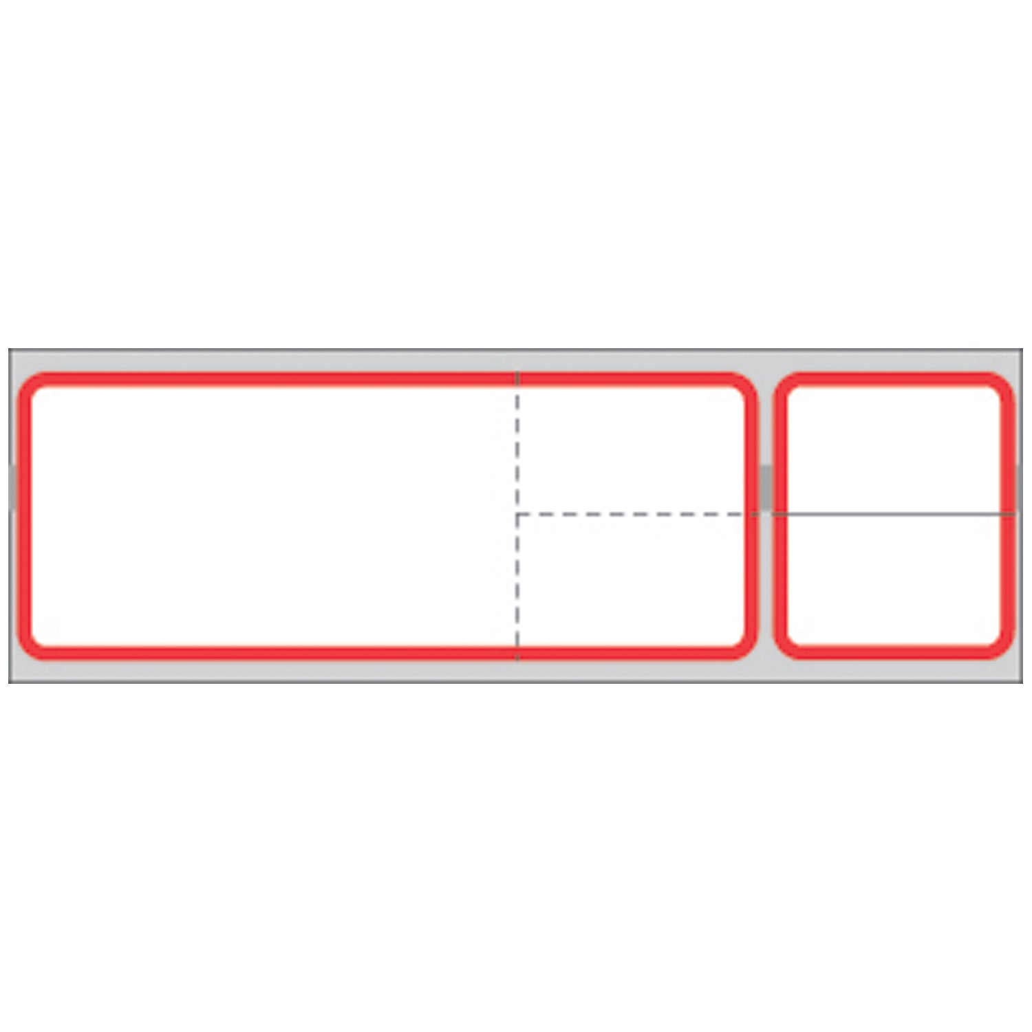 Labeling For Sunquest Lab Information Systems (the FLEXiLAB system), 1 3/16" x 4 1/8", Red Border, For Blaster Printer, Infrared Thermal Glove Adhesive Labels For Direct Thermal Printers, 1,200/rl, 8 rl/bx