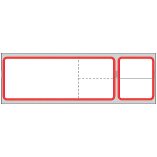 Labeling For Sunquest Lab Information Systems (the FLEXiLAB system), 1 3/16" x 4 1/8", Red Border, For Blaster Printer, Infrared Thermal Glove Adhesive Labels For Direct Thermal Printers, 1,200/rl, 8 rl/bx
