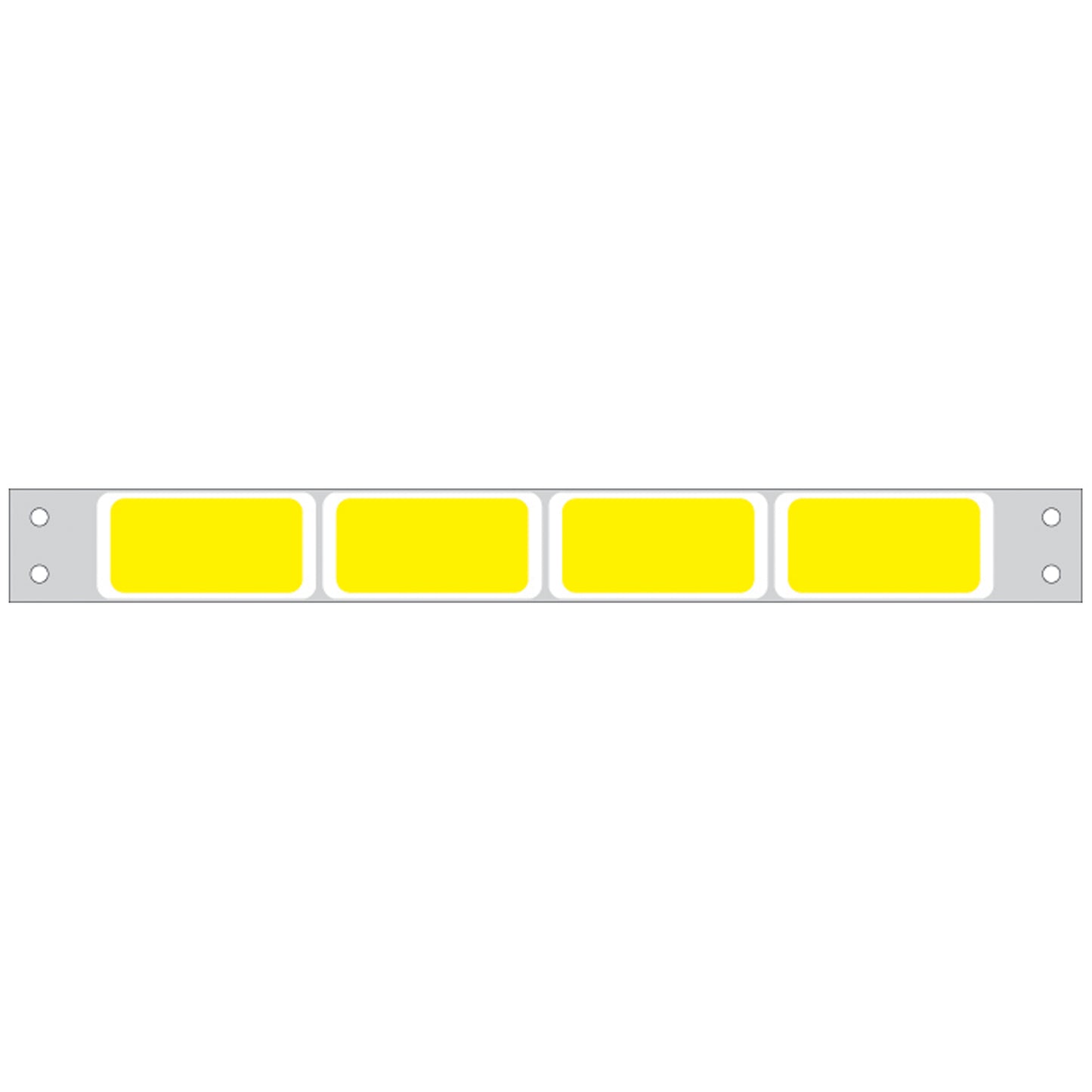 Labeling For ESI NOVA & Other Patient Charge Systems, Piggyback, 5/6" x 1.7", Yellow, 4 Across, For Dot Matrix Printers, Permanent (9_" carrier width), 25,000/bx
