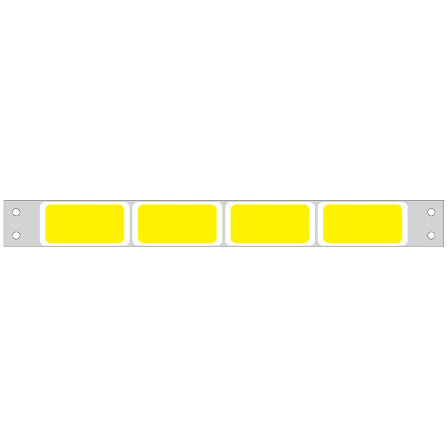 Labeling For ESI NOVA & Other Patient Charge Systems, Piggyback, 5/6" x 1.7", Yellow, 4 Across, For Dot Matrix Printers, Permanent (9_" carrier width), 25,000/bx