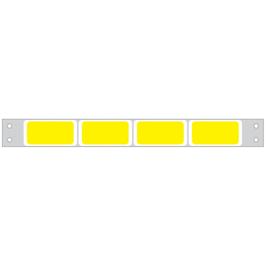 Labeling For ESI NOVA & Other Patient Charge Systems, Piggyback, 5/6" x 1.7", Yellow, 4 Across, For Dot Matrix Printers, Permanent (9_" carrier width), 25,000/bx