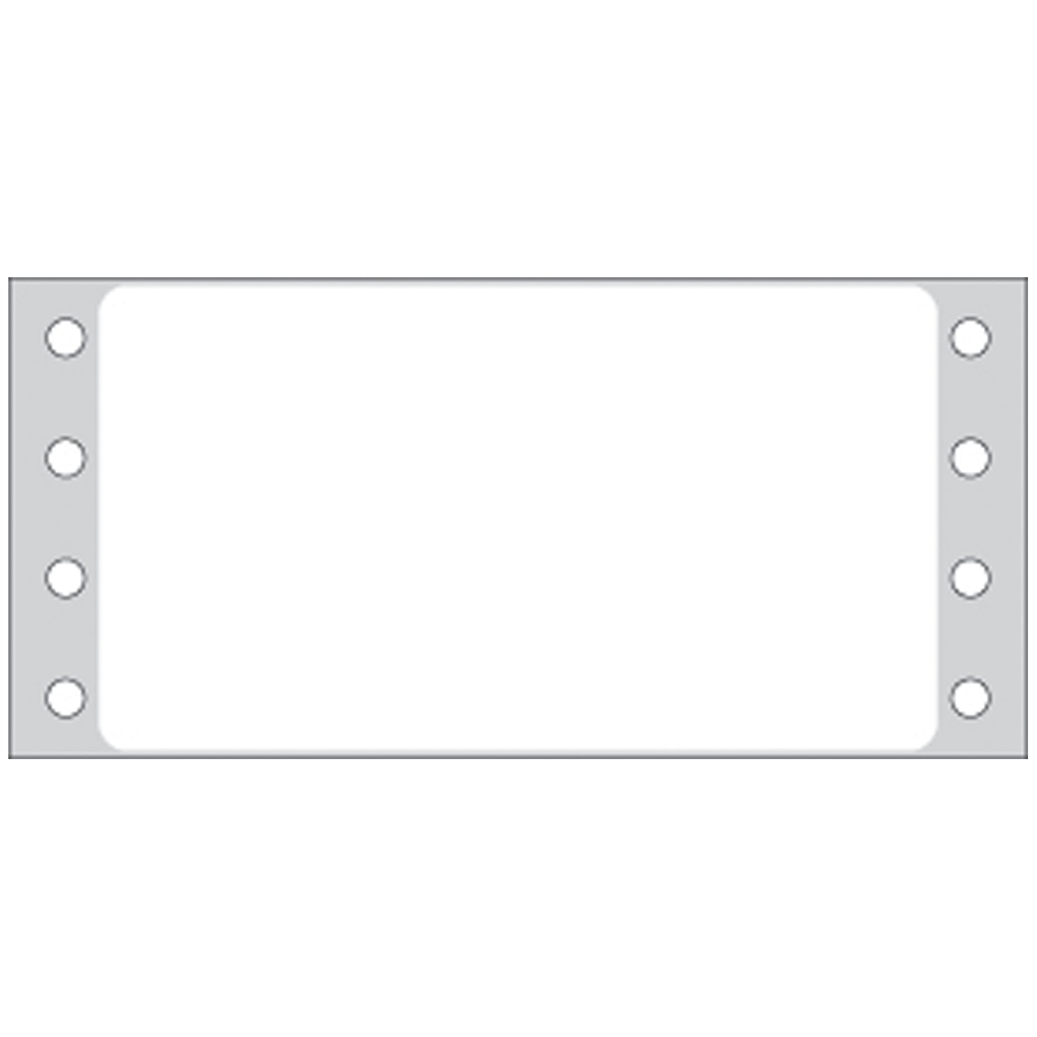Litho Blank White Labels, Permanent Adhesive, 1 15/16" x 3_", 1 Across, 5,000/bx