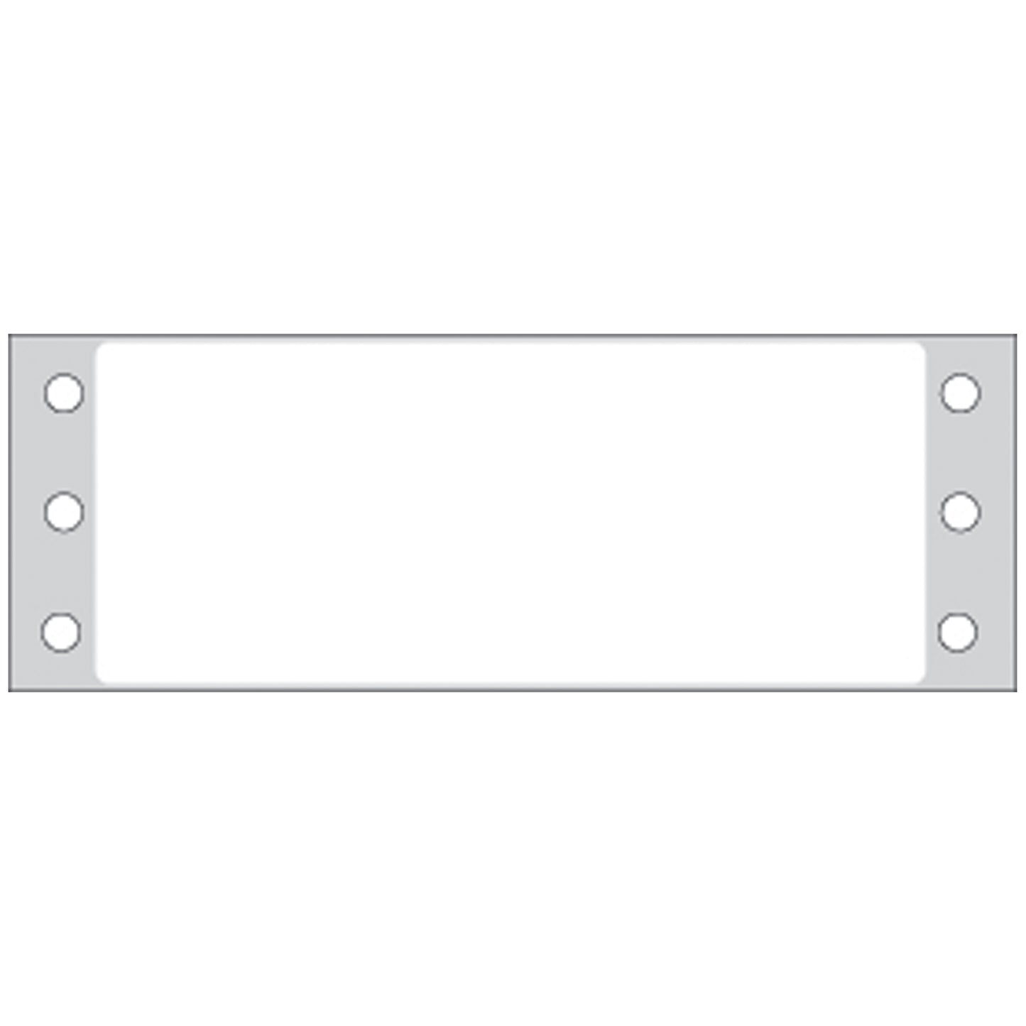 Litho Blank White Labels, Permanent Adhesive, 1 7/16" x 3_", 1 Across, 5,000/bx