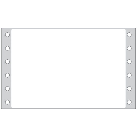 Litho Blank White Labels, Permanent Adhesive, 2 15/16" x 4_", 1 Across, 5,000/bx