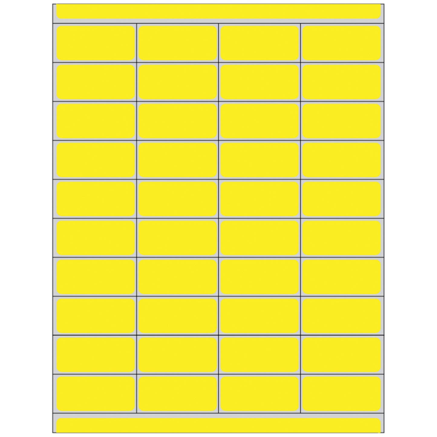 Patient Charge Labels, 7/8" x 2", Yellow, 10,000/bx