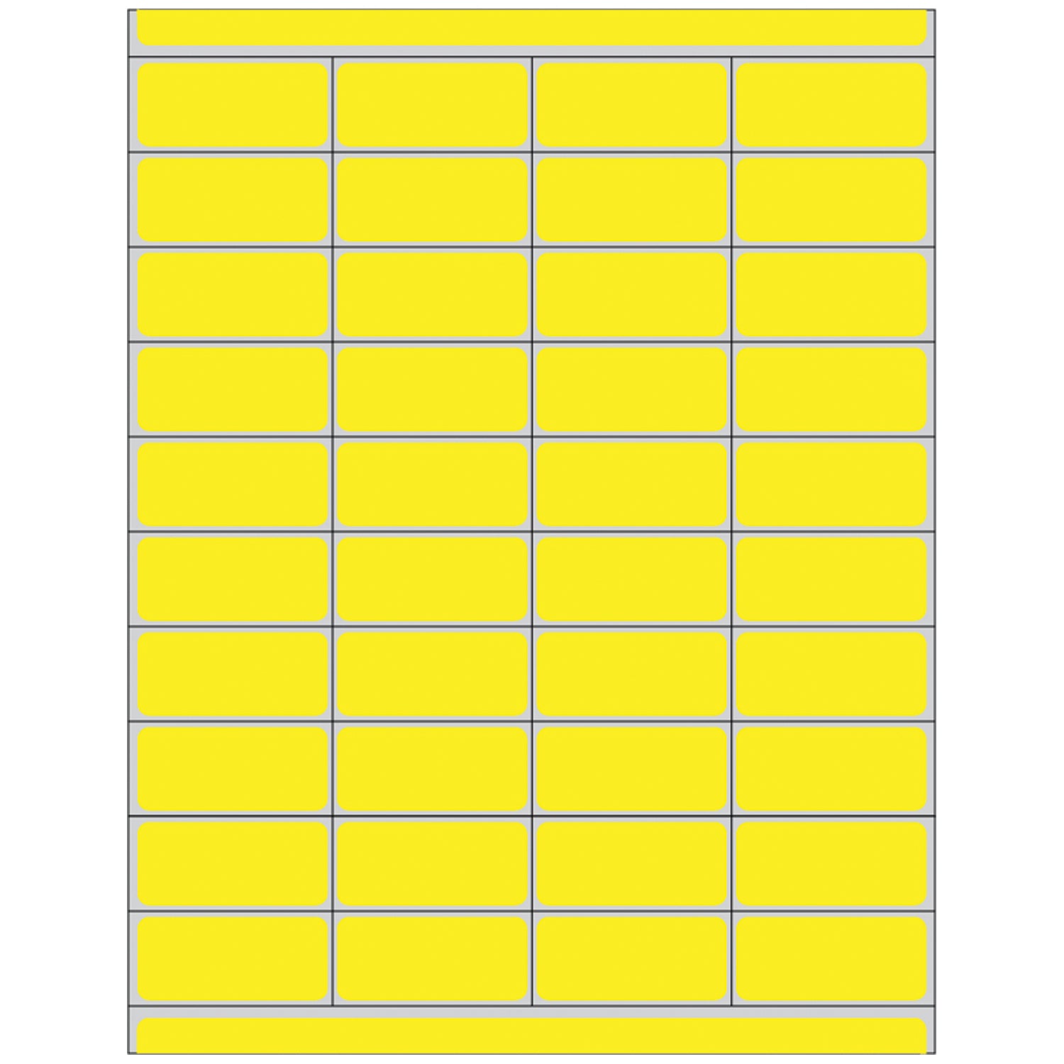 Patient Charge Labels, 7/8" x 2", Yellow, 10,000/bx