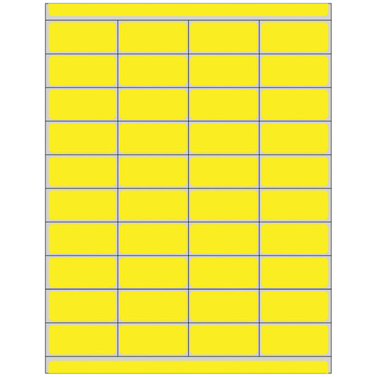 Patient Charge Labels, 7/8" x 2", Yellow, 10,000/bx