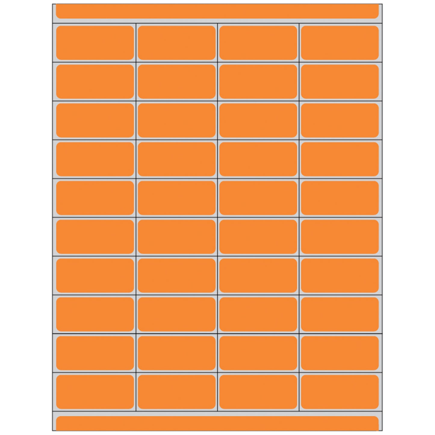 Patient Charge Labels, 7/8" x 2", Orange, 10,000/bx