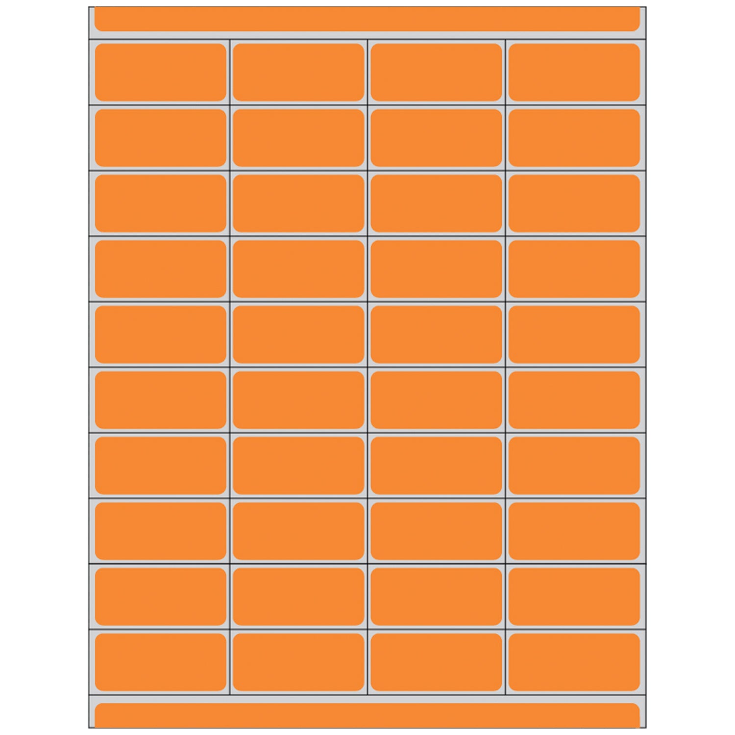 Patient Charge Labels, 7/8" x 2", Orange, 10,000/bx