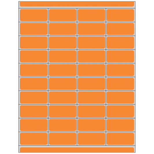 Patient Charge Labels, 7/8" x 2", Orange, 10,000/bx