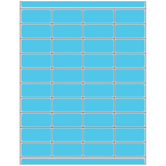 Patient Charge Labels, 7/8" x 2", Blue, 10,000/bx