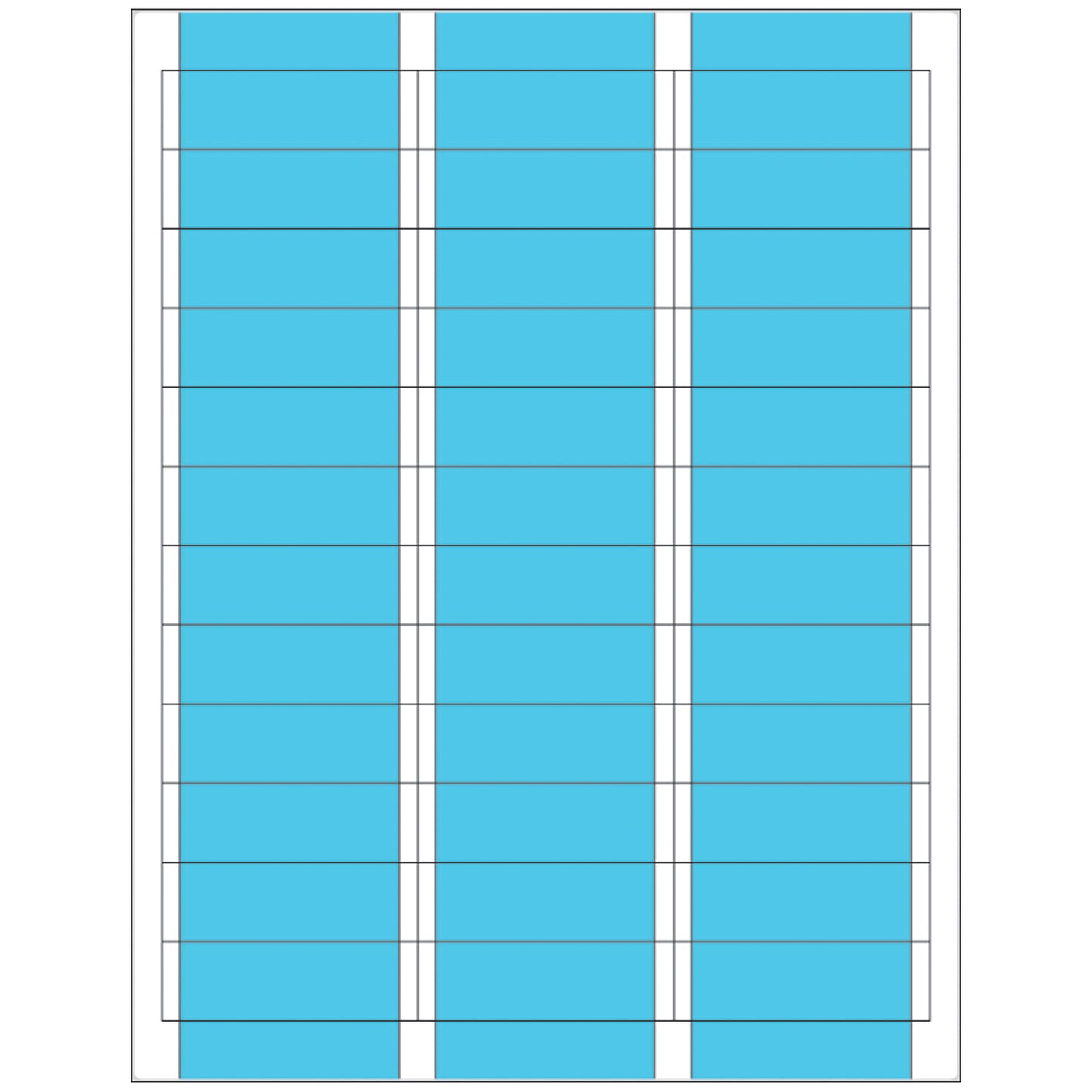 Patient Charge Labels, 13/16" x 2 5/8", Blue, 9,000/bx